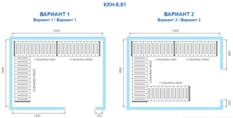 Камера холодильная Polair КХН-8,81 (80мм) расстановка стеллажей