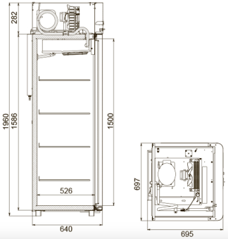 Шкаф холодильный Polair CM105-Gm (3)