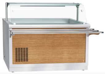 Прилавок холодильный Abat ПВВ(Н)-70Х-01-НШ с отделкой