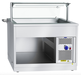 Прилавок холодильный Abat ПВВ(Н)-70Х-НШ нерж (210000002732) с торцевым комплектом 2