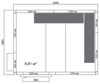 Камера холодильная Polair КХН-8,81 (80мм) схема