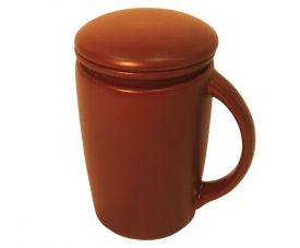 Кружка керамическая с ручкой и ситечком Elgava 21Е1212-12 Brown в компании ШефСтор