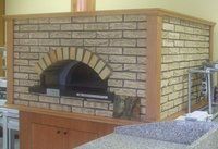 Печь для пиццы дровяная квадратная CEKY S130 Фронт Красный Кирпич в компании ШефСтор