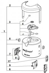 Корпус мотора J80 Ultra в сборе Robot Coupe 39895 в компании ШефСтор