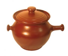 Горшок керамический для тушения с ручкой Elgava 29ЕА555L Brown в компании ШефСтор