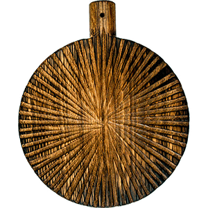 Доска для подачи круглая с ручкой дуб PPwood PP500-3 в компании ШефСтор