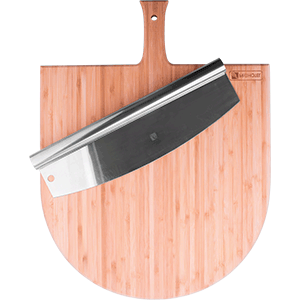 Доска для подачи пиццы с ручкой+нож S SS62-350-BK80 в компании ШефСтор