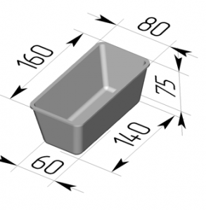 Форма для хлеба 160x80x75мм Spika №12 в компании ШефСтор