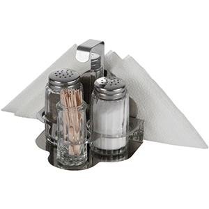 Набор соль/перец+стакан для зубоч.+салфетница Prohotel BF-4206 в компании ШефСтор