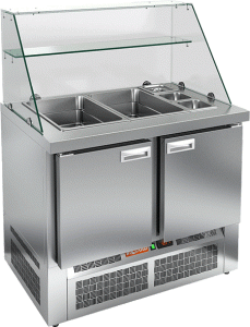 Стол для салатов Hicold SLE3-11GN высокое стекло холодильный в компании ШефСтор