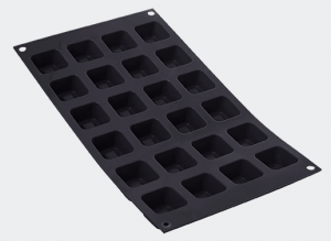 Мульфлекс Квадратный Мини Саварин L 3,5СМ H 2,1СМ (24 ячейки) De Buyer 1963.04 в компании ШефСтор