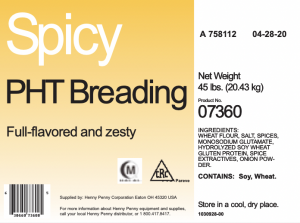 Приправа острая 20,5кг Henny Penny 07360 в компании ШефСтор