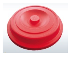 Пластиковая крышка для тарелки основного блюда с ручкой "грибок", красный MenuMobil 99201 в компании ШефСтор
