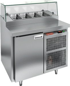 Стол для пиццы Hicold PZ1-1/GN (1/3) стекло в компании ШефСтор