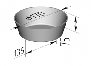 Форма для хлеба 170x135x75мм Spika 1 ДМз в компании ШефСтор