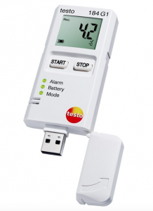 Мини-логгер данных температуры, влажности и ударной нагрузки 184 G1 Testo 0572 1846 в компании ШефСтор