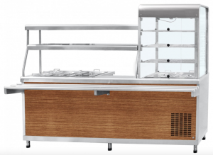 Прилавок-витрина (витрина справа) Abat ПВХМ-70КМУ дуб (210000002794) в компании ШефСтор