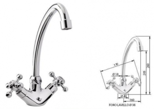 Смеситель с краном Monolith C0101020102 в компании ШефСтор