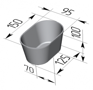 Форма для хлеба 150 х 95 х 100мм Spika 11 овал в компании ШефСтор