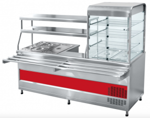 Прилавок-витрина (витрина справа) Abat ПВХМ-70КМУ нерж (21000802019) в компании ШефСтор