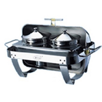 Чафин диш для первых блюд с крышкой Roll Top (2х4л) Starfood ZC302 в ШефСтор (chefstore.ru)