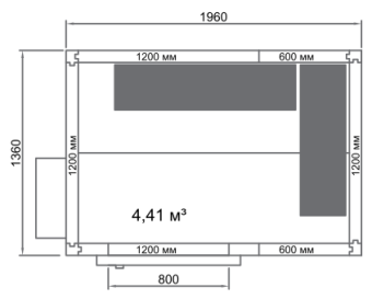 Камера холодильная Polair КХН-4,41 (80 мм) схема