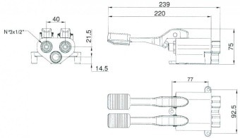 Смеситель педальный Monolith R0902010103 (2)