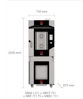 Tecnoeka установка на расстоечный шкаф mkm-1211-plus-mkst-711-plus-mkf-711-ts-plus-mkkc-711 (ШефСтор)