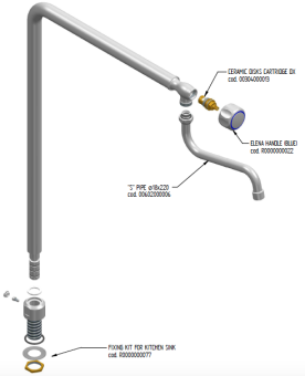 Колонка с поворотным краном Monolith R0601010101 деталировка
