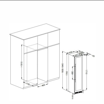 Винный шкаф Meyvel MV106-KST2 (Slim) 17