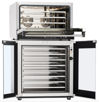 Печь конвекционная электрическая Abat КЭП-4П (110000008926) на расстоечном шкафу