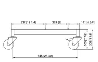 Подставка UG I Combi-Duo с роликами 6-1-1 на 6-1-1 и 10-1-1 Э RATIONAL 60.31.201 (3)