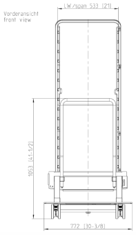 Рама с направляющими 20-2-1, 15 уровней RATIONAL 60.22.394 (4)