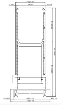 Рама с направляющими 20-2-1, 20 уровней RATIONAL 60.22.490 (4)
