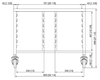 Подставка II передвижная 6-1-1 и 10-1-1 RATIONAL 60.31.103 (3)