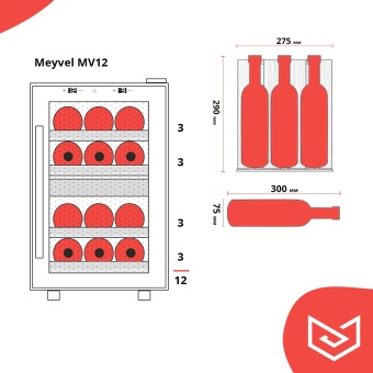 Винный шкаф Meyvel MV12-SF2 (easy) 13