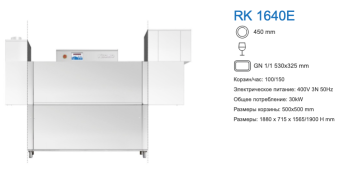 Машина посудомоечная Kromo RK1640E туннельная 2