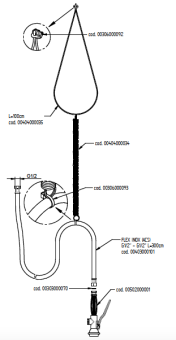 Душ подвесной Monolith R08A3010102 (3 метра) 2