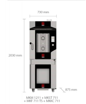 Tecnoeka установка на расстоечный шкаф mkm-1211-plus-mkst-711-plus-mkf-711-ts-plus-mkkc-711 (ШефСтор)