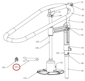 Гаечный ключ спиралевидного фиксатора диска Hallde 3162 (4)