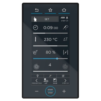 Unox XECC-1013-EPRM Панель управления - установка параметров