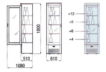 Шкаф для вина Enofrigo EASY WINE темный орех в ШефСтор (chefstore.ru) 2