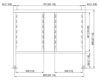 Подставка II флот 6-1-1 и 10-1-1 RATIONAL 60.31.110 (2)