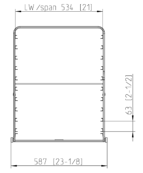 Рама с направляющими 10-2-1, 10 уровней RATIONAL 60.12.150 (3)