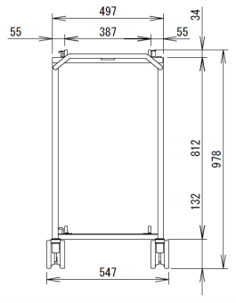 Тележка для рам 6-1-1 и 10-1-1 RATIONAL 60.74.000 (3)