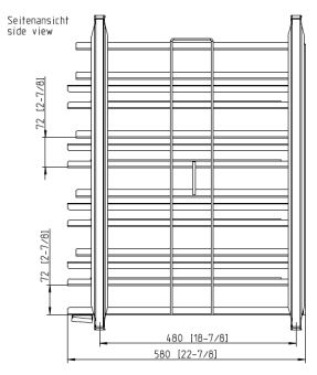 Навесная рама 10-1-1 Лотки 10 уровней RATIONAL 60.11.570 (2)