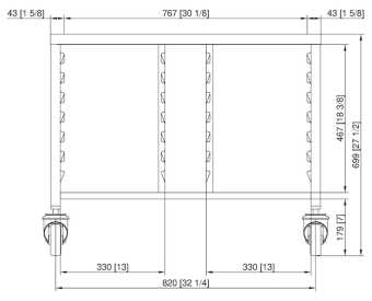Подставка III передвижная 6-1-1 и 10-1-1 RATIONAL 60.31.105 (2)