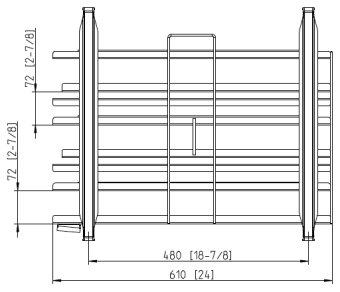 Навесная рама 6-1-1 Лотки 6 уровней RATIONAL 60.61.649 (2)