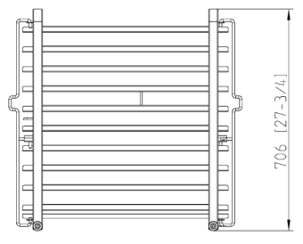 Рама с направляющими 10-2-1, 10 уровней RATIONAL 60.12.150 (2)