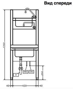 Рукомойник напольный Electrolux 153999 (HWSD5) в ШефСтор (chefstore.ru) 2